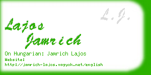 lajos jamrich business card